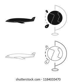 Vector illustration of goods and cargo logo. Collection of goods and warehouse stock symbol for web.