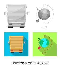 Vector illustration of goods and cargo logo. Collection of goods and warehouse stock vector illustration.