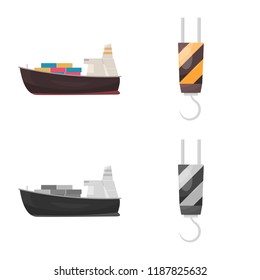 Vector illustration of goods and cargo logo. Collection of goods and warehouse vector icon for stock.