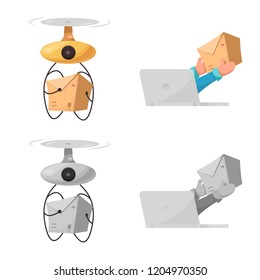 Vector illustration of goods and cargo logo. Collection of goods and warehouse stock symbol for web.