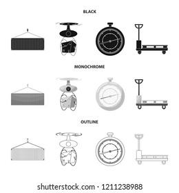 Vector illustration of goods and cargo logo. Set of goods and warehouse vector icon for stock.