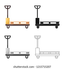 Vector illustration of goods and cargo logo. Collection of goods and warehouse vector icon for stock.