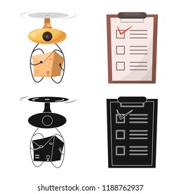 Vector illustration of goods and cargo sign. Collection of goods and warehouse stock symbol for web.