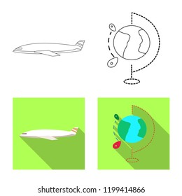 Vector illustration of goods and cargo sign. Collection of goods and warehouse vector icon for stock.