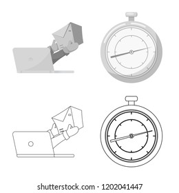 Vector illustration of goods and cargo sign. Collection of goods and warehouse stock symbol for web.