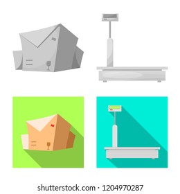 Vector illustration of goods and cargo sign. Collection of goods and warehouse vector icon for stock.