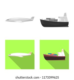 Vector illustration of goods and cargo symbol. Collection of goods and warehouse vector icon for stock.