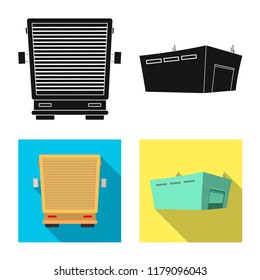 Vector illustration of goods and cargo symbol. Collection of goods and warehouse vector icon for stock.