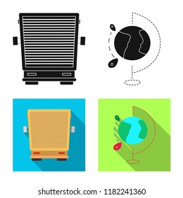 Vector illustration of goods and cargo symbol. Collection of goods and warehouse vector icon for stock.