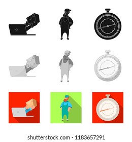 Vector illustration of goods and cargo symbol. Collection of goods and warehouse vector icon for stock.
