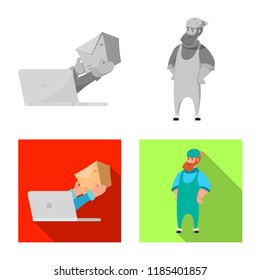 Vector illustration of goods and cargo symbol. Collection of goods and warehouse stock vector illustration.
