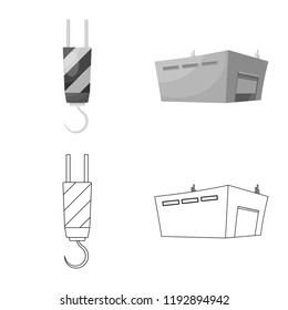 Vector illustration of goods and cargo symbol. Collection of goods and warehouse stock symbol for web.