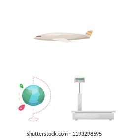 Vector illustration of goods and cargo symbol. Collection of goods and warehouse stock vector illustration.