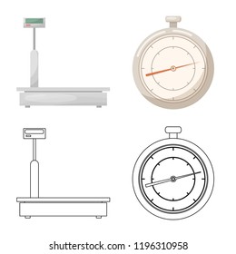 Vector illustration of goods and cargo symbol. Set of goods and warehouse stock vector illustration.