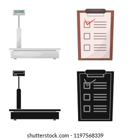 Vector illustration of goods and cargo symbol. Collection of goods and warehouse stock symbol for web.