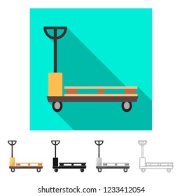 Vector illustration of goods and cargo symbol. Collection of goods and warehouse vector icon for stock.
