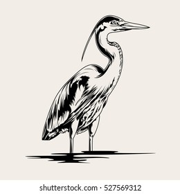 Cute Herons Cartoon Vector Illustration Stock Vector (Royalty Free ...