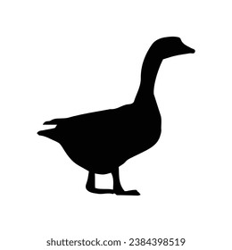 Vector Illustration of Goose Silhouette