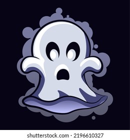 vector illustration of goosebumps halloween ghost character