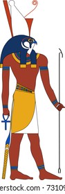 Vector illustration of Gor, Hor, Horus, ancient Egyptian god