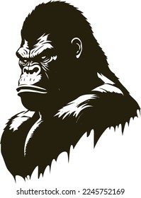 Vector illustration of a gorilla