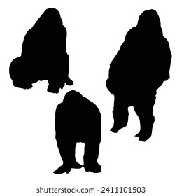 Ilustración vectorial de Gorila Silhouette