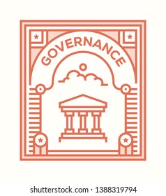 VECTOR ILLUSTRATION OF GOVERNANCE ICON CONCEPT