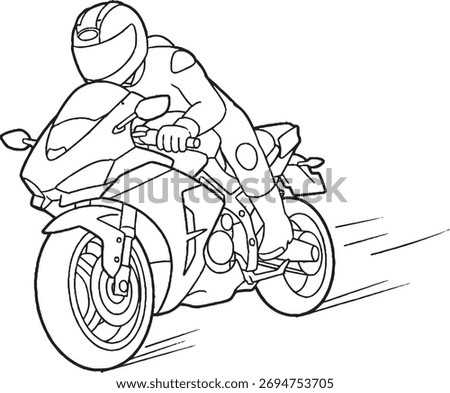 Vector illustration of a GP motorcycle