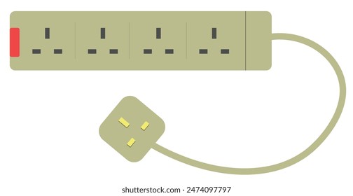 Ilustración vectorial de un cable de extensión G-plug