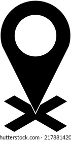 Vector Illustration GPS black and white