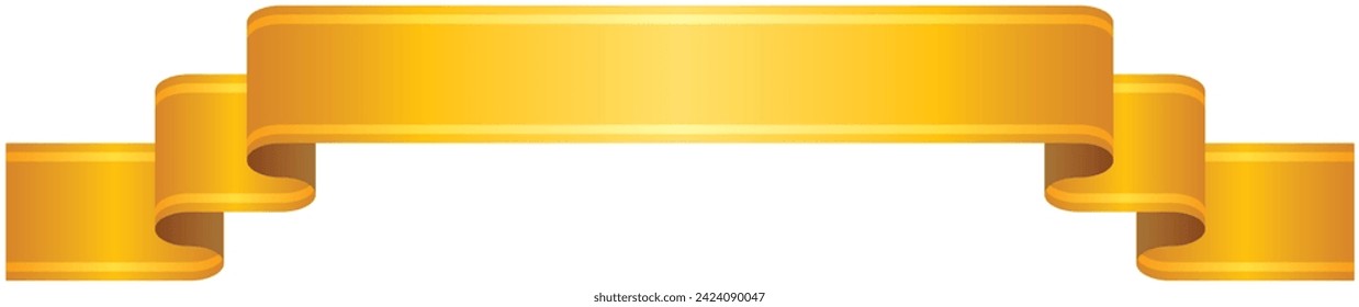 Ilustración vectorial de la cinta Gradation con la línea de oro 3 (amarillo)