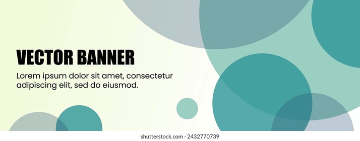
Vector illustration of a gradient color background with randomly arranged bright green circles for a business banner