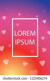 Vector Illustration. Gradient colorful background in new social style. Abstract template. Social Media. EPS10