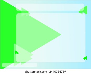 Vector illustration. Gradient geometric shapes on light green background. for powerpoint