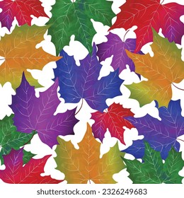 Vector illustration of gradient style colourful summer leaves concept, summer background and banner design