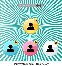 vector illustration, gradient style, people icon