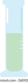 Vector Illustration of a Graduated Cylinder with Liquid