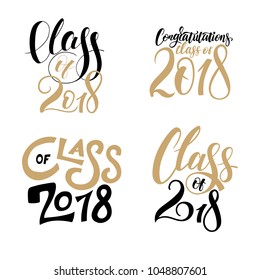 ilustração vetorial de uma classe de graduação de 2018. elementos gráficos para t-shirts, ea idéia para o sinal ou emblema