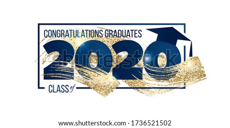 vector illustration of a graduating class of 2020. graphics elements for t-shirts, and the idea for the sign or badge