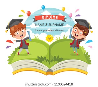 Vector Illustration Of Graduation