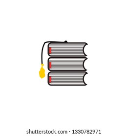 Vector illustration of graduation books
