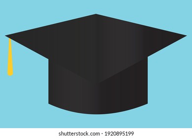Vector illustration of graduation cap icon or graduation cap or toga hat. 6000x4000 pixel perfect.