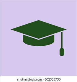 Ilustración vectorial de la ilustración vectorial del icono de la tapa de graduación
