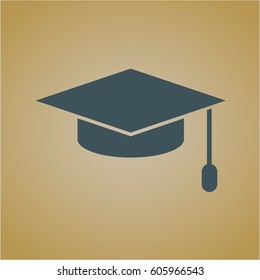 Vector illustration of Graduation cap icon Stock Vector