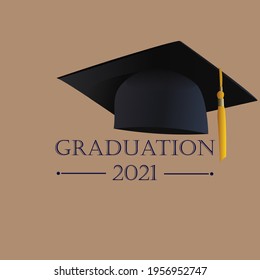Vector illustration with graduation hat