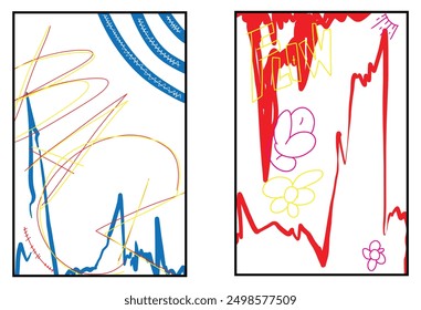 Vector illustration of graffiti background. Graffiti Art textures in a hand-drawn style. Old school and urban street art theme. Element for t-shirt design, textile, background, wallpaper, and prints