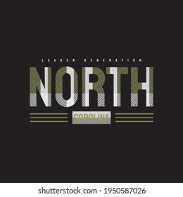 Ilustración vectorial de letras de graffiti, ropa creativa, Carolina del Norte, adecuada para el diseño de camisetas, camisas, capuchas, etc.