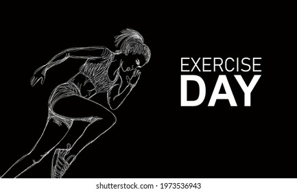 vector illustration of graffiti runner character for race, race run