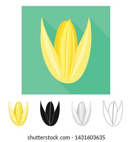Vector illustration of grain and rice logo. Collection of grain and seed stock vector illustration.