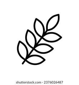 Vector illustration of grain seed line icon on white background.